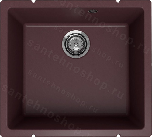Кухонная мойка Ulgran Underground 450 Under 450-06 50x45 из кварцевого композита, коричневый