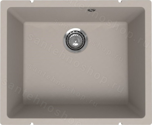 Кухонная мойка Ulgran Underground 500 Under 500-02 55x45 из кварцевого композита, бежевый