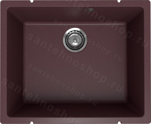 Кухонная мойка Ulgran Underground 500 Under 500-06 55x45 из кварцевого композита, коричневый