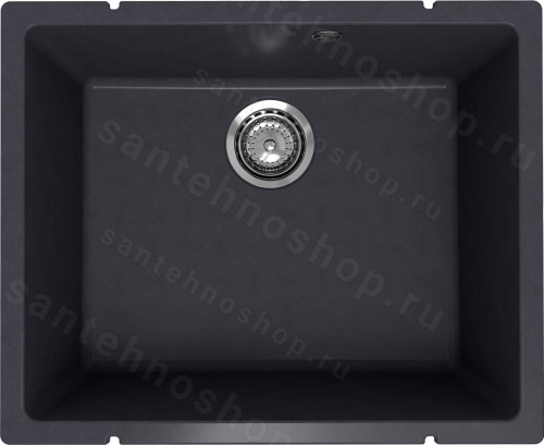 Кухонная мойка Ulgran Underground 500 Under 500-08 55x45 из кварцевого композита, черный