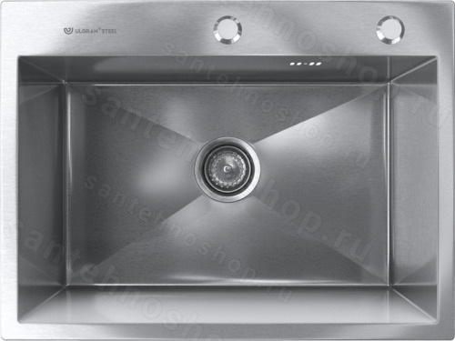 Кухонная мойка Ulgran US-600 Us 600-001 60x45 стальная, сталь