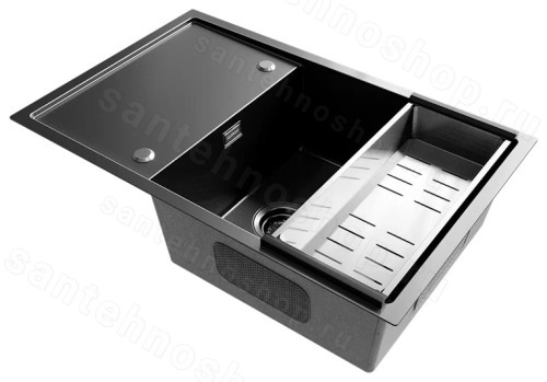 Кухонная мойка Ulgran US 780-002 78x50 стальная, сталь 78x50 стальная, сталь