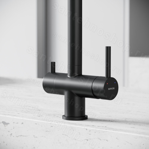 Смеситель для кухни Sancos Foster SC4014MB, черный матовый