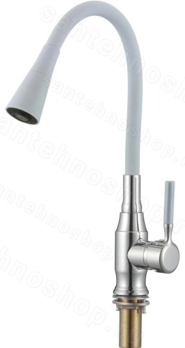 Смеситель для кухни Savol S-2805AM04 с гибким изливом, хром с гибким изливом, хром