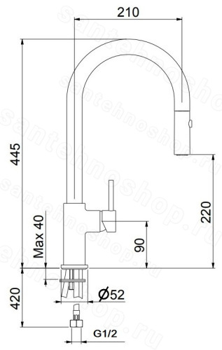 Смеситель для кухни Webert Doha DH940302015, хром