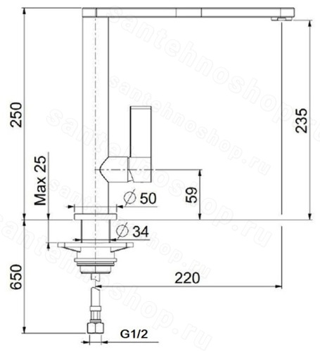 Смеситель для кухни Webert Essential EN920302560, черный