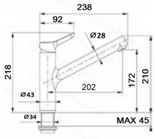 Смеситель для кухни Webert Master MS920102015, хром