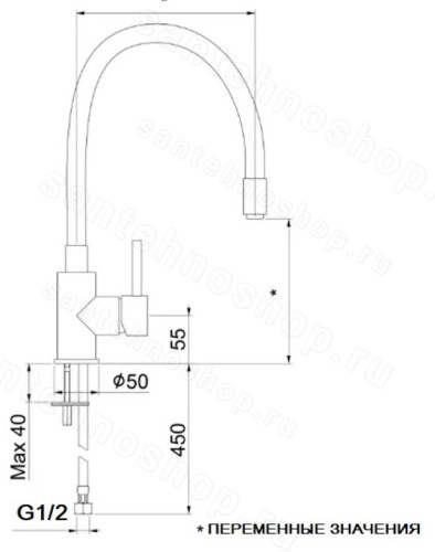 Смеситель для кухни Webert Viper VP920602744 с гибким изливом, белый/хром
