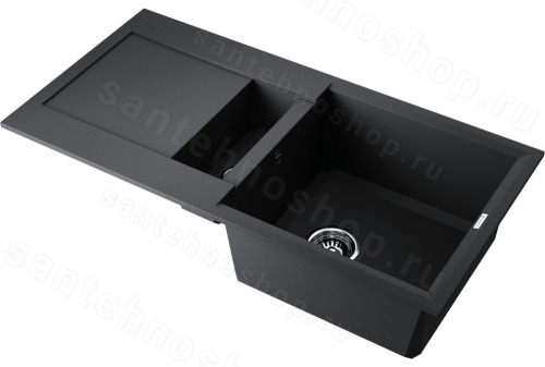 Кухонная мойка Omoikiri Sakaime 86-2-BL 4993117 86x46.5 из искусственного гранита, черный