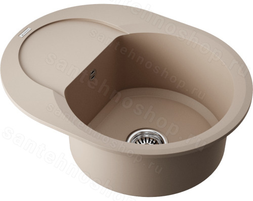 Кухонная мойка Omoikiri Sakaime 60E-SA 4993122 60x47 из искусственного гранита, бежевый