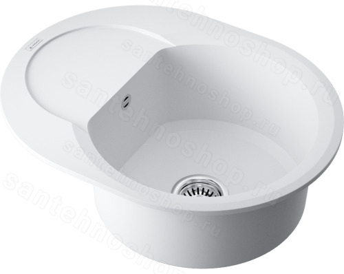 Кухонная мойка Omoikiri Sakaime 60E-WH 4993136 60x47 из искусственного гранита, белый