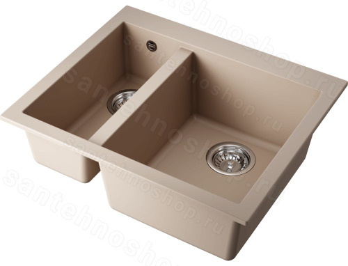 Кухонная мойка Omoikiri Bosen 59-2-SA 4993151 59x50 из искусственного гранита, бежевый