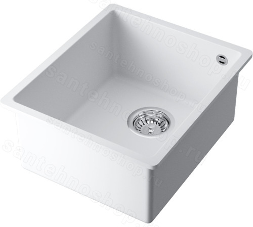 Кухонная мойка Omoikiri Bosen 38-U-WH 4993160 38x44 из искусственного гранита, белый
