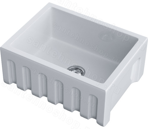 Кухонная мойка Omoikiri Mikura 61-WH Glossy 4993257 61x46 керамическая, белый глянцевый