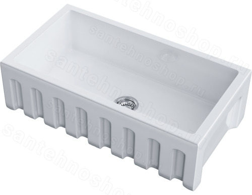 Кухонная мойка Omoikiri Mikura 83-WH Glossy 4993259 84x46 керамическая, белый глянцевый