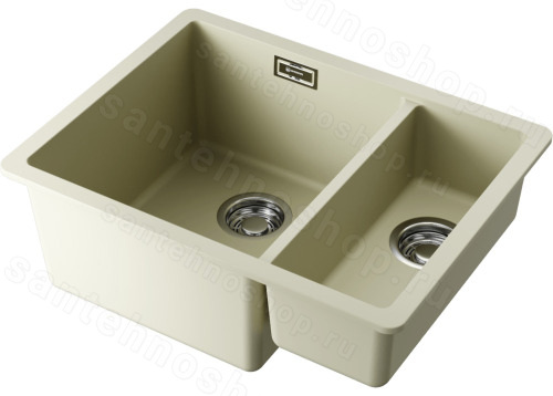 Кухонная мойка Omoikiri Kata 55-2-U-BE 4993387 55x42 из искусственного гранита, ваниль