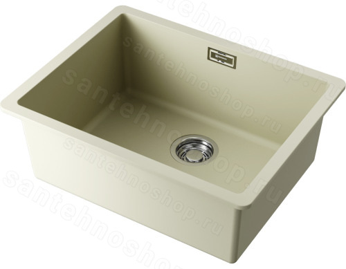 Кухонная мойка Omoikiri Kata 54-U-BE 4993408 54x42 из искусственного гранита, ваниль