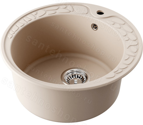 Кухонная мойка Omoikiri Tovada 51-SA 4993412 51x51 из искусственного гранита, бежевый