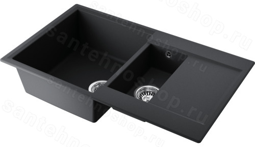 Кухонная мойка Omoikiri Daisen 86-2-BL 4993477 86x51 из искусственного гранита, черный