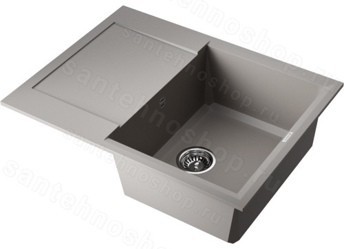 Кухонная мойка Omoikiri Sakaime 68-GR 4993545 68x50 из искусственного гранита, leningrad grey