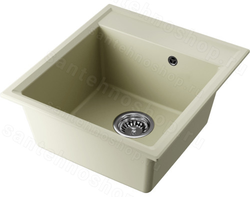 Кухонная мойка Omoikiri Daisen 46-BE 4993608 46x51 из искусственного гранита, ваниль