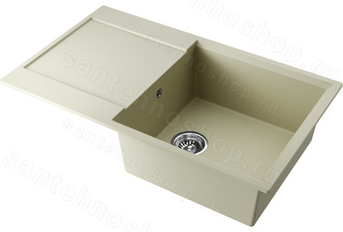 Кухонная мойка Omoikiri Daisen 86-BE 4993694 86x50 из искусственного гранита, ваниль