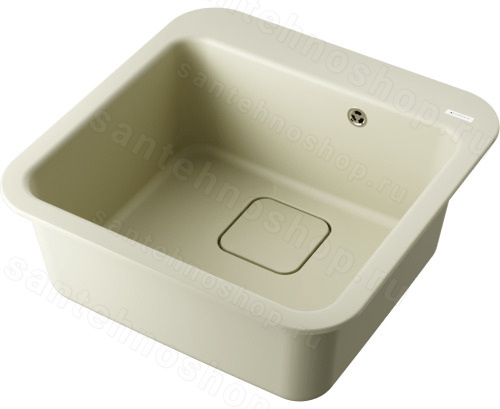 Кухонная мойка Omoikiri Tasogare-51-BE 4993736 51x51 из искусственного гранита, ваниль