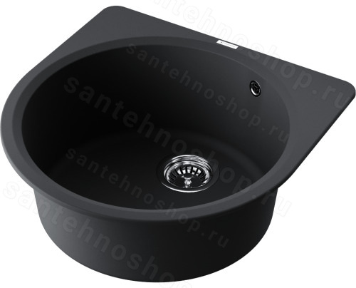 Кухонная мойка Omoikiri Akegata 51-BL 4993758 51x51 из искусственного гранита, черный