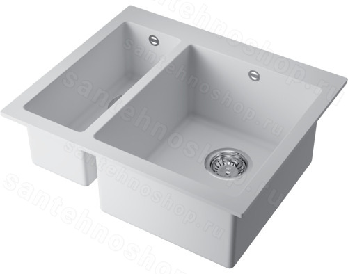Кухонная мойка Omoikiri Bosen 59-2A-WH 4993823 59x50 из искусственного камня, белый