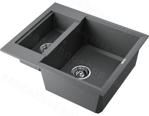 Кухонная мойка Omoikiri Sakaime 60-2-PL 4993915 60x50 из искусственного гранита, платина