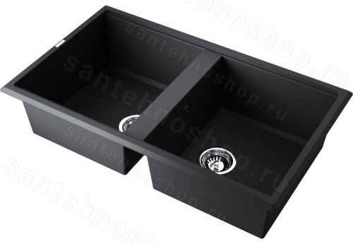 Кухонная мойка Omoikiri Tedori 86-2-BL 4993924 86x51 из искусственного гранита, черный