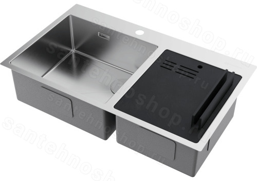 Кухонная мойка Omoikiri Akisame 86-2 Side-IN 4997021 86x51 стальная, сталь
