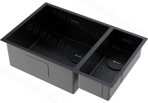Кухонная мойка Omoikiri Taki 69-2-U/IF-GB-L Side 4997050 69.5x44 стальная, графит