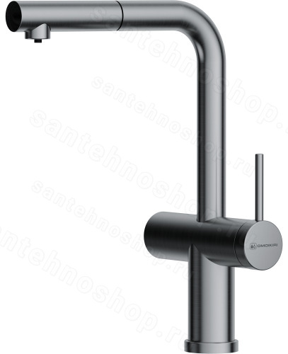 Смеситель для кухни Omoikiri Karatsu-S BN 4994589 с выдвижным шлангом и подключением фильтра, нержа