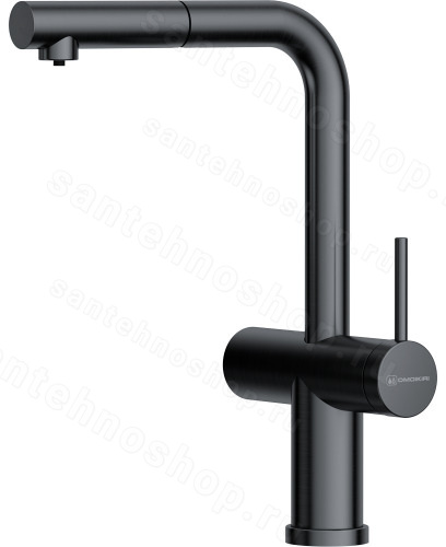 Смеситель для кухни Omoikiri Karatsu-S GM 4994613 с выдвижным шлангом и подключением фильтра, ворон