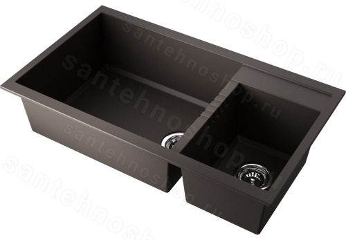 Кухонная мойка Omoikiri Tedori 86-2-LB-ES 4997242 86x50 из искусственного гранита, espresso