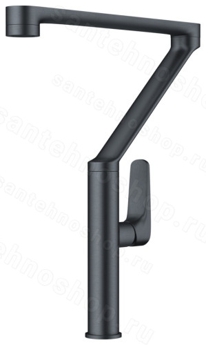 Смеситель для кухни Omoikiri Tara GM 4994374 с поворотным изливом, вороненая сталь
