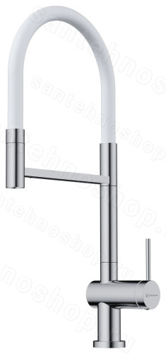 Смеситель для кухни Omoikiri Kanto 2 Plus-SB C-WH 4994400 с гибким изливом и подключением фильтра, 
