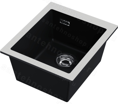Кухонная мойка Omoikiri Omishima 41-U-BL Matt 4997515 41x48 керамическая, черный матовый