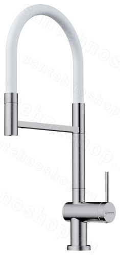 Смеситель для кухни Omoikiri Kanto 2 Plus-SB BN-WH 4994450 с гибким изливом и подключением фильтра,