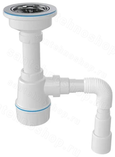 Сифон для кухонной мойки Ceramicanova NV1042, белый