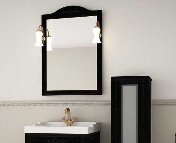 Зеркало АСБ-Мебель Флоренция квадро 60 чёрный