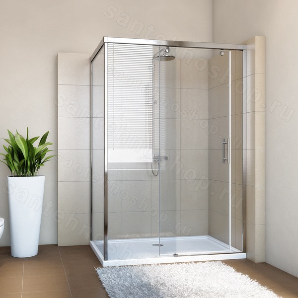 Прямоугольный душевой уголок GuteWetter Slide Rectan GK-863B 90×160