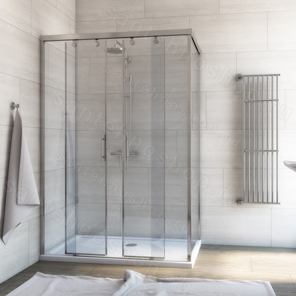 Прямоугольный душевой уголок GuteWetter Slide Rectan GK-865 90×160