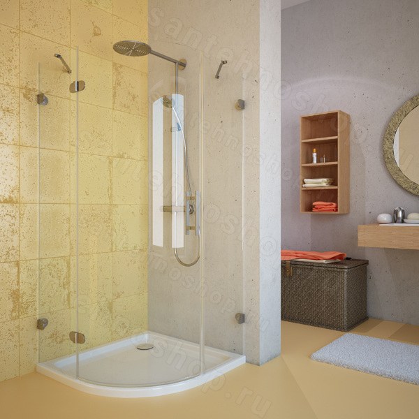 Полукруглый душевой уголок GuteWetter Lux Meliori GK-001