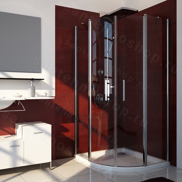 Полукруглый душевой уголок GuteWetter Lux Meliori GK-602100BR07Tr