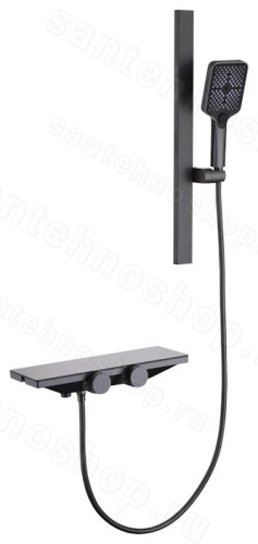 Смеситель для ванны Fmark FALSE FS24Q-03, графит, графит