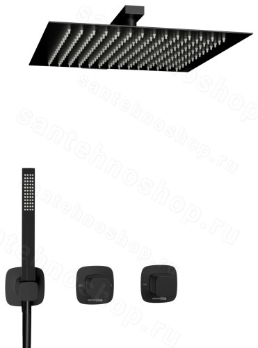 Душевая система WasserKraft Nuthe 9100 A9151.264.219.162.327.242.217 встраиваемая, черный матовый