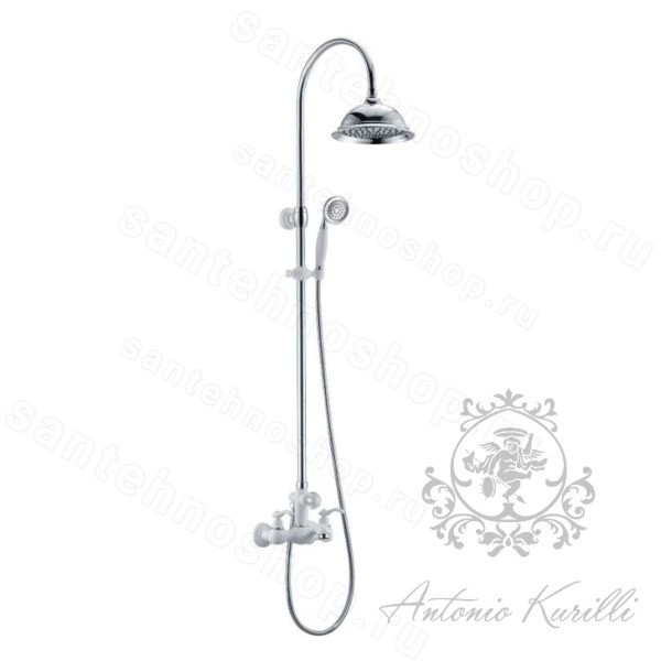 Душевая система c изливом Antonio Kurilli Patricia DSV WH