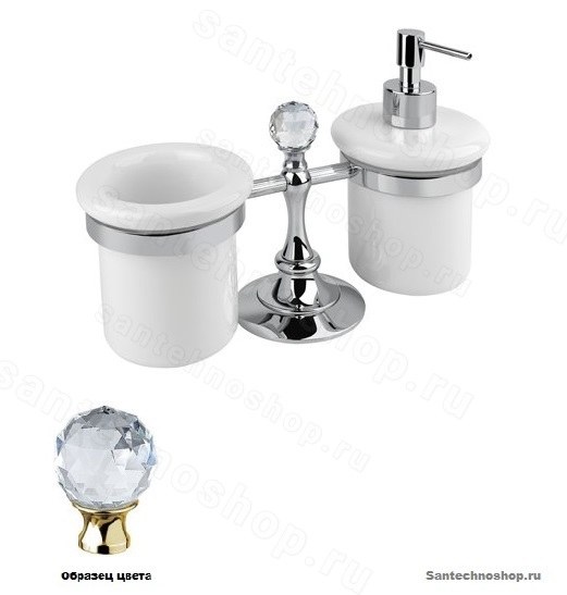 Стакан и дозатор Cezares OLIMP-TDT-03/24-Sw